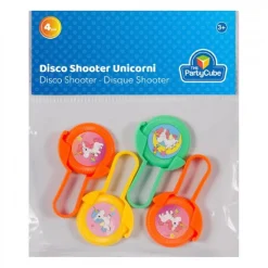 Outlet Blister con 4 lanza discos Unicornio (varios colores) Artículos De Fiesta Y Regalos