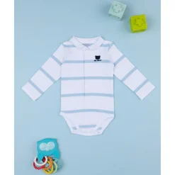 New Body bebé blanco a rayas azules Recién Nacido·Ropa Y Accesorios|Ropa Y Accesorios·Bodies
