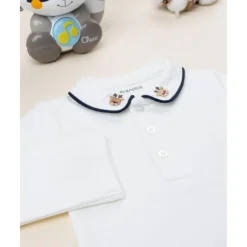 Body bebé blanco con cuello navideño*Prenatal Clearance