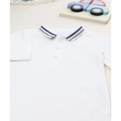 Body blanco con patch de oso para niño*Prenatal Sale