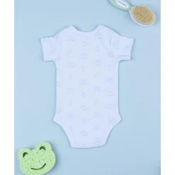 Body de bebé en algodón blanco con estampado de perritos*Prenatal Outlet