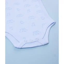 Body de bebé en algodón blanco con estampado de perritos*Prenatal Outlet
