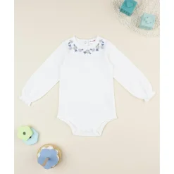 Sale Body de niña blanco con bordado floral Niña·Bebé Niña 3-36 Meses|Bebé Niña 3-36 Meses·Bodies