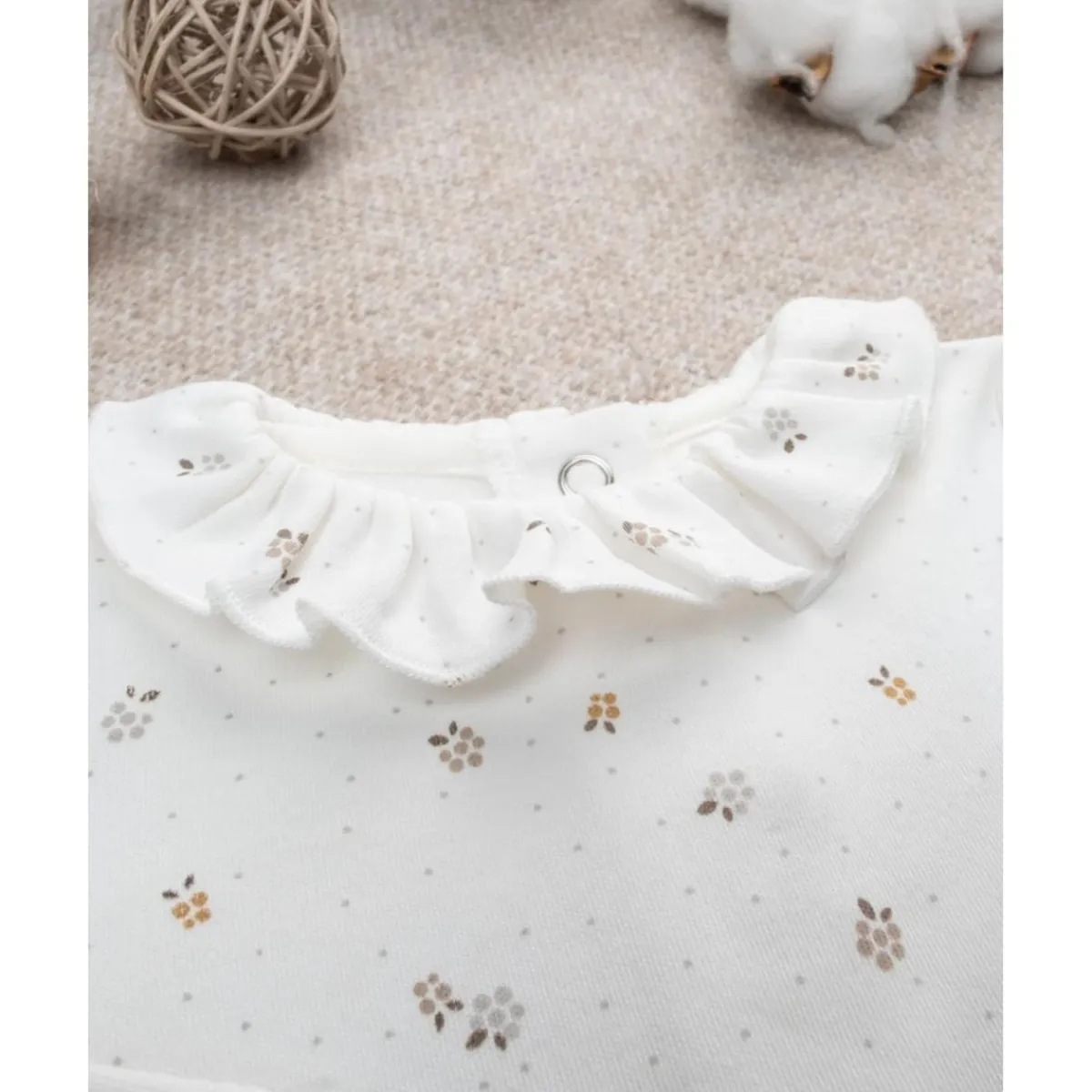 Outlet Body niña blanco con estampado allover y cuello Ropa Y Accesorios·Bodies|Recién Nacido·Ropa Y Accesorios