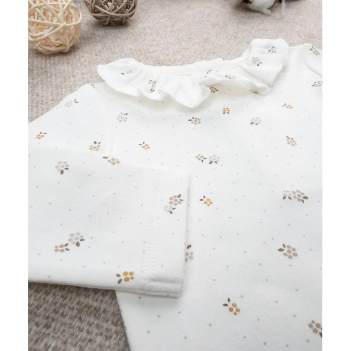 Outlet Body niña blanco con estampado allover y cuello Ropa Y Accesorios·Bodies|Recién Nacido·Ropa Y Accesorios