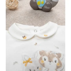 Body niña blanco con estampado de animalitos*Prenatal Clearance