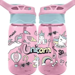 Botella cantimplora infantil de tritan 500ml con diseño Unicornio Material Escolar