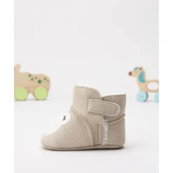 Sale Botín beige bebé efecto ante con oso Ropa Y Accesorios·Zapatos Y Calcetines|Recién Nacido·Ropa Y Accesorios