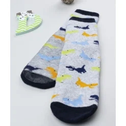 Calcetines antideslizantes niño gris/azul Dinosaurios Calzado Y Accesorios·Accesorios Y Complementos