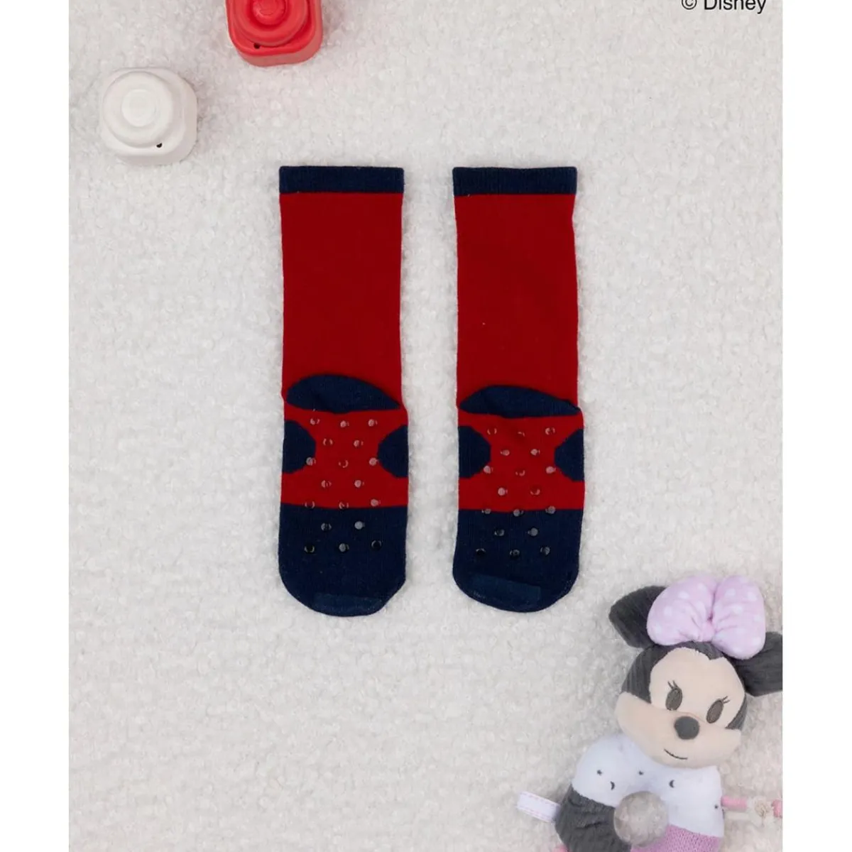 Calcetines antideslizantes rojos niña Minnie*Prenatal New