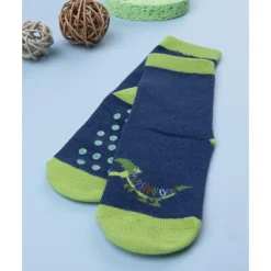 Calcetines antideslizantes azul con dinosaurio*Prenatal New