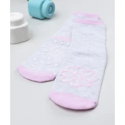 Online Calcetines antideslizantes niña gris con margarita Calzado Y Accesorios·Accesorios Y Complementos
