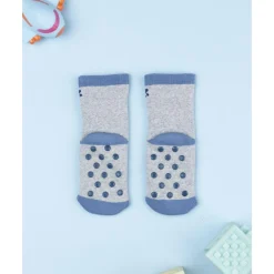 Calcetines antideslizantes de niño gris y azul con perrito Calzado Y Accesorios·Accesorios Y Complementos