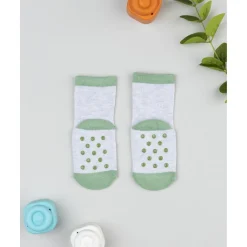 Calcetines antideslizantes niño gris triceratops*Prenatal Online