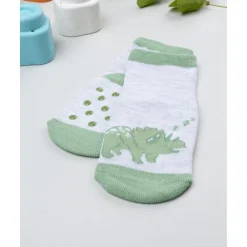 Calcetines antideslizantes niño gris triceratops*Prenatal Online