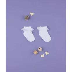 Calcetines cortos de algodón blanco*Prenatal