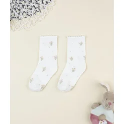 New Calcetines niña blancos con flores bordadas Calzado Y Accesorios·Accesorios Y Complementos