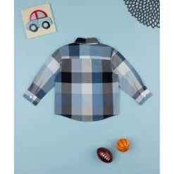 Hot Camisa a cuadros azul para niño Bebé Niño 3-36 Meses·Camisas Y Camisetas|Niño·Bebé Niño 3-36 Meses
