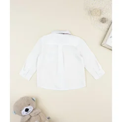 Camisa bebé blanca con pajarita*Prenatal Outlet