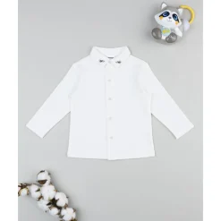 Camisa blanca con bordado perritos niño*Prenatal