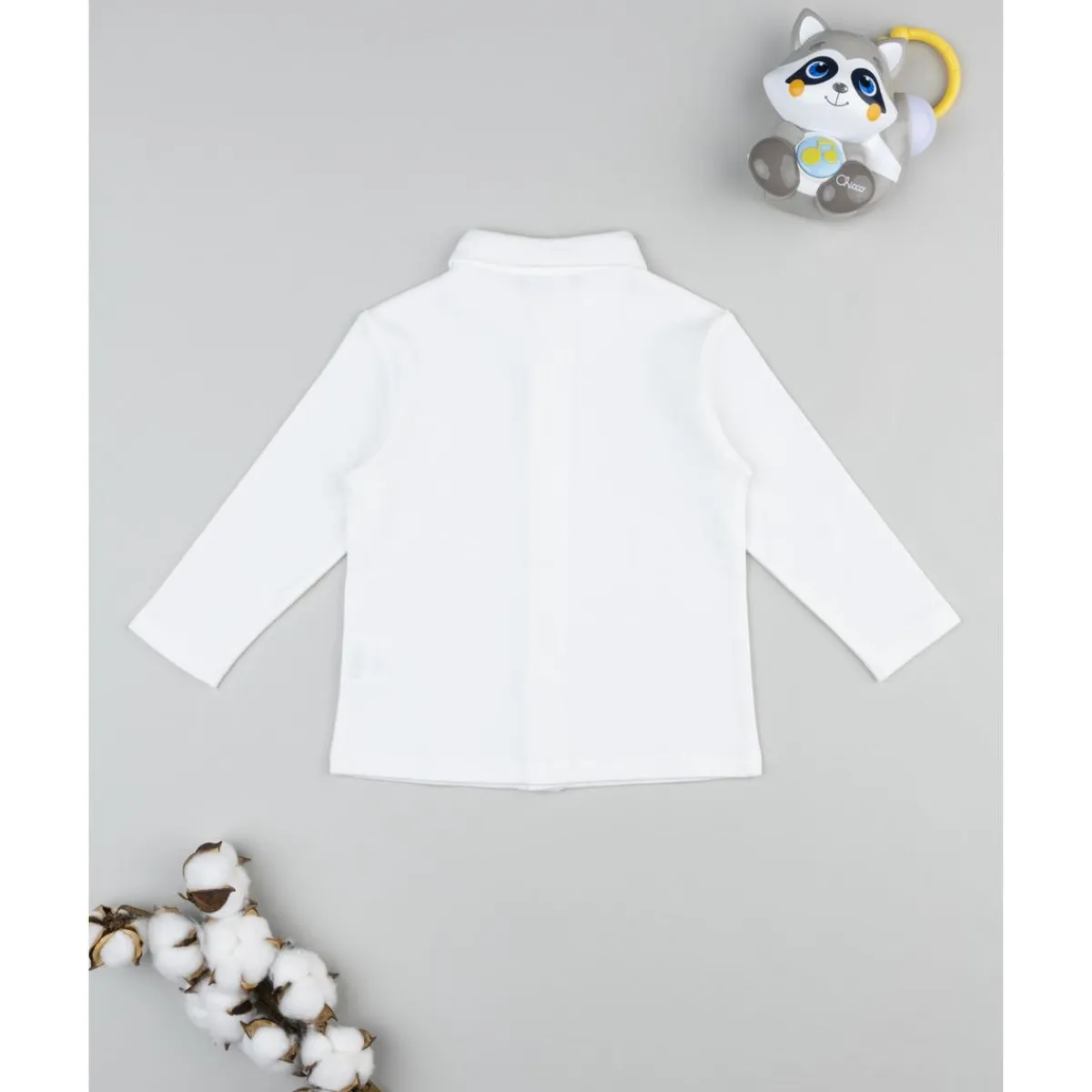 Camisa blanca con bordado perritos niño*Prenatal