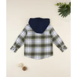 Camisa de franela con capucha para niño*Prenatal