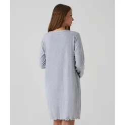 Clearance Camisa de noche premamá gris con lunares y volantes Premamá·Íntimo Y Noche|Íntimo Y Noche·Pijamas Y Camisones