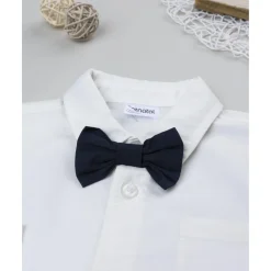 Camisa niño blanca con pajarita azul Niño·Niño 2-10 Años|Niño 2-10 Años·Camisas Y Camisetas