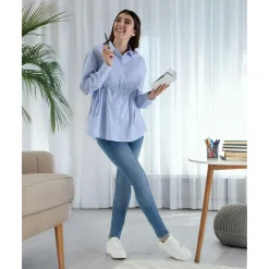 Clearance Camisa premamá de popelina a rayas Moda·Camisas Y Blusas|Premamá·Moda