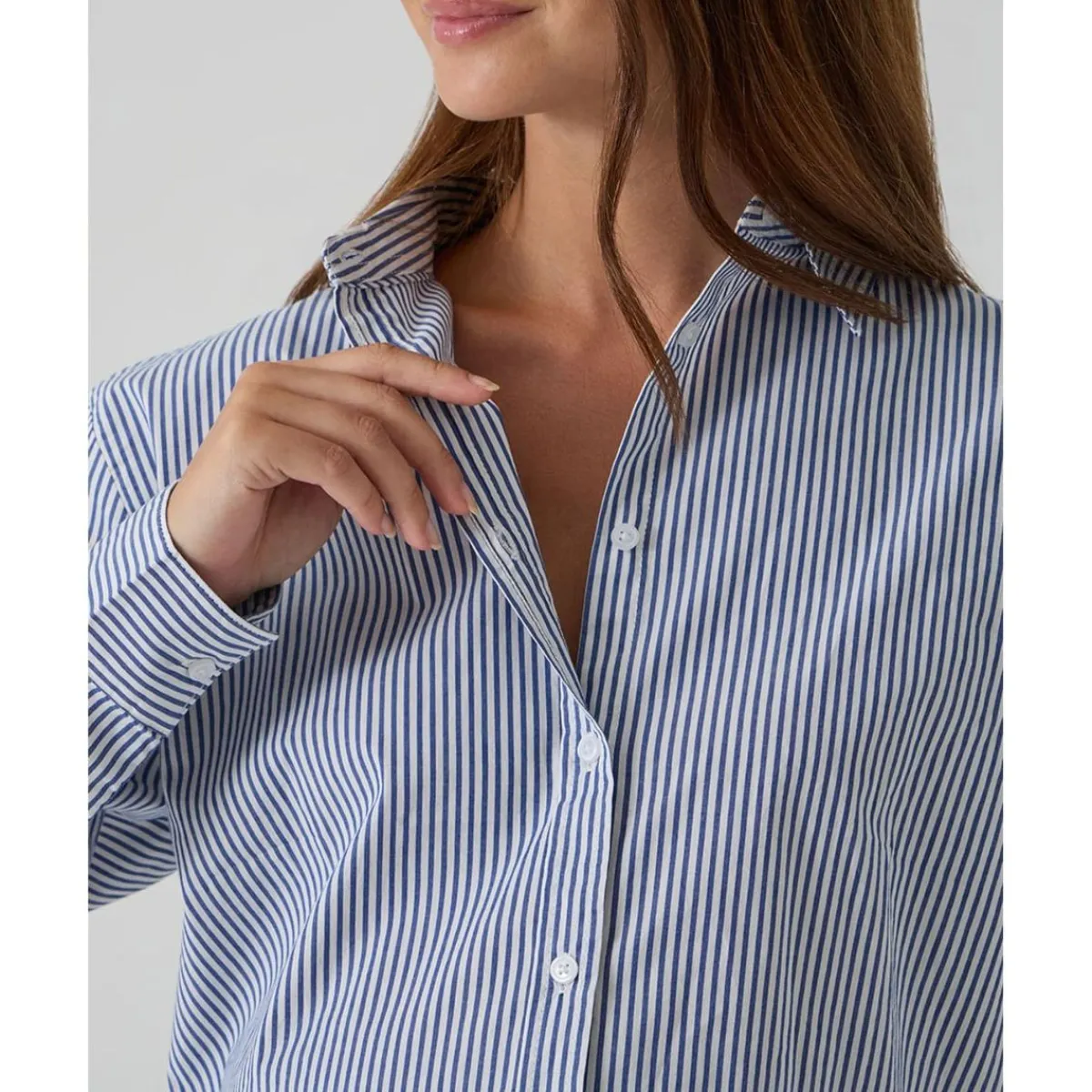 Discount Camisa premamá de rayas blancas y azules Premamá·Moda|Moda·Camisas Y Blusas