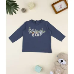 Online Camiseta azul con estampado montaña para niño Niño·Bebé Niño 3-36 Meses|Bebé Niño 3-36 Meses·Camisas Y Camisetas