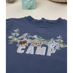 Online Camiseta azul con estampado montaña para niño Niño·Bebé Niño 3-36 Meses|Bebé Niño 3-36 Meses·Camisas Y Camisetas