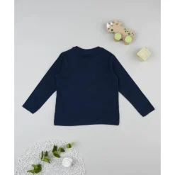 Best Camiseta azul de manga larga para niño con estampado de oso Niño·Niño 2-10 Años|Niño 2-10 Años·Camisas Y Camisetas