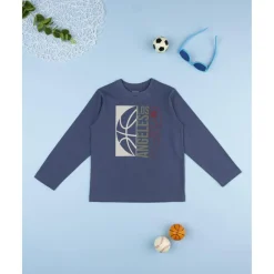 Hot Camiseta azul estampada para niño Niño·Niño 2-10 Años|Niño 2-10 Años·Camisas Y Camisetas