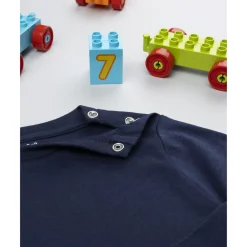 Discount Camiseta azul marino de manga larga para niño Niño·Bebé Niño 3-36 Meses|Bebé Niño 3-36 Meses·Camisas Y Camisetas