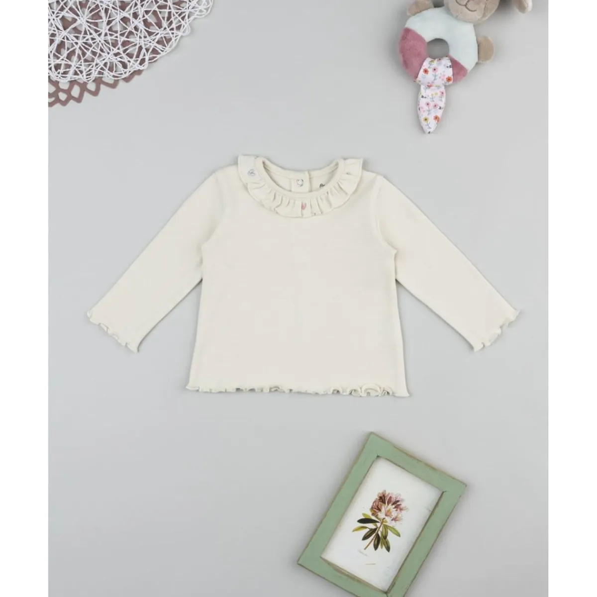 Camiseta bebé beige de canalé*Prenatal Discount