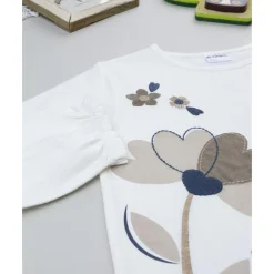 Hot Camiseta blanca con flores niña Niña·Niña 2-10 Años|Niña 2-10 Años·Camisas Y Camisetas