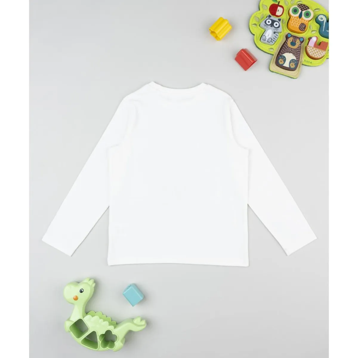 Clearance Camiseta blanca de manga larga para niño con estampado de oso Niño·Niño 2-10 Años|Niño 2-10 Años·Camisas Y Camisetas