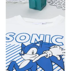 Camiseta blanca de manga larga para niño con estampado de Sonic*Prenatal Online