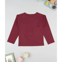 Camiseta burdeos de niña con osito Niña·Niña 2-10 Años|Niña 2-10 Años·Camisas Y Camisetas