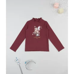 Best Camiseta cuello alto niña burdeos con hada Niña 2-10 Años·Camisas Y Camisetas|Niña·Niña 2-10 Años