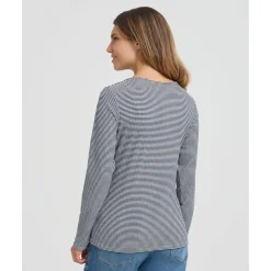 Clearance Camiseta de lactancia a rayas azul y blanco Premamá·Moda|Moda·Camisetas