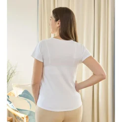 Camiseta de lactancia en algodón Blanco*Prenatal Sale
