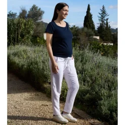 Hot Camiseta de lactancia en algodón Azul Moda·Camisetas|Premamá·Moda