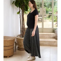 Camiseta de lactancia en algodón Negro*Prenatal