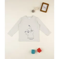 Camiseta de niño Pokémon beige de manga larga*Prenatal Hot