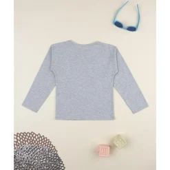 Camiseta gris estampada para niña*Prenatal Clearance