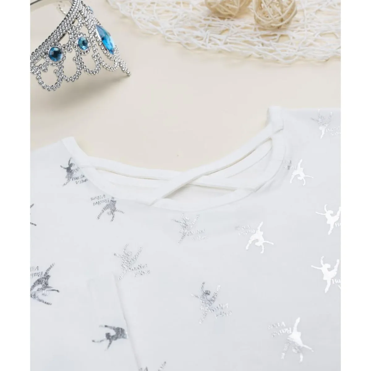 Camiseta niña blanca bailarinas allover*Prenatal Best