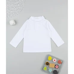 Best Camiseta niña blanca con cuello fruncido Niña·Bebé Niña 3-36 Meses|Bebé Niña 3-36 Meses·Camisas Y Camisetas