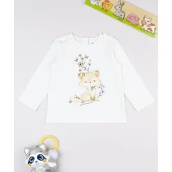 Camiseta niña blanca con zorrito*Prenatal New